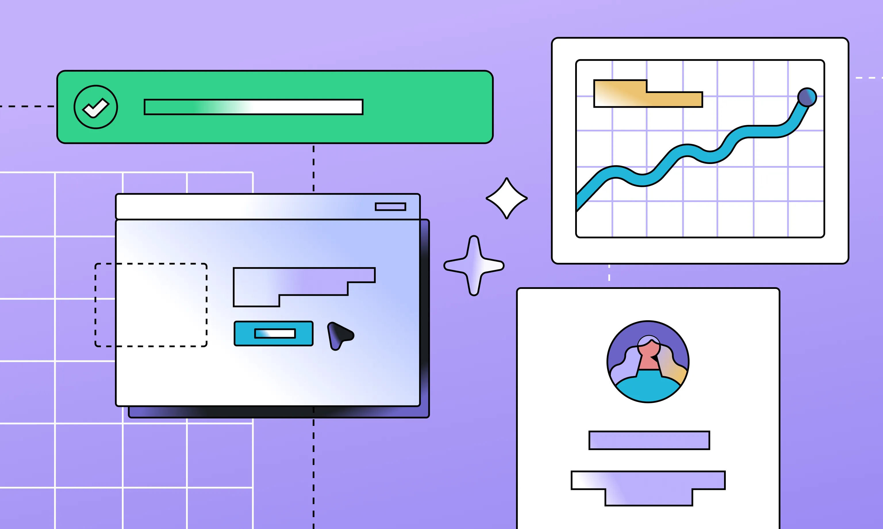 Sales funnel template header image of graphs